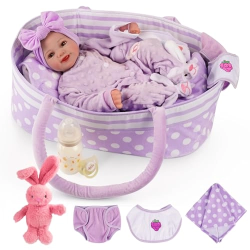 BABESIDE Reborn Baby Doll - 17 Inch Soft Vinyl and Cloth Body Girl Ages 3+ Gift Box