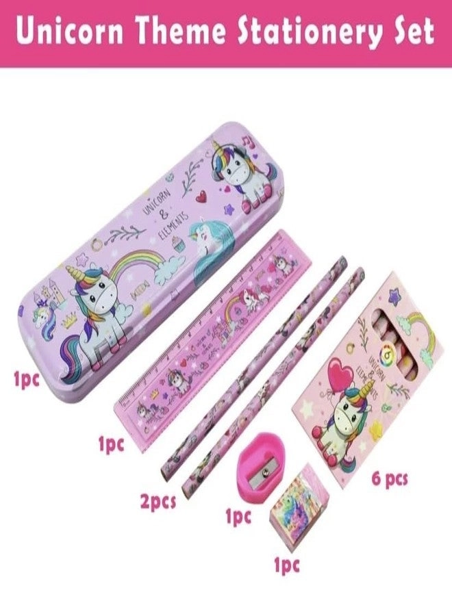 Unicorn Stationery and Toy - 9 Piece