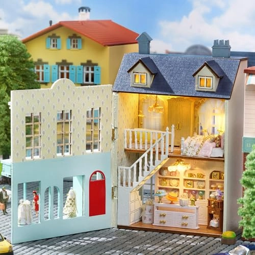 DIY Miniature Dollhouse Kit - Happy Manor 1:100