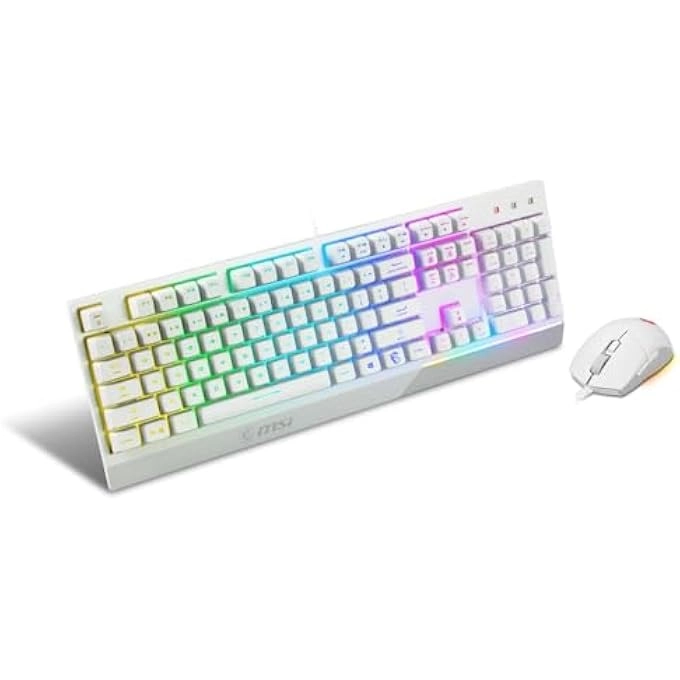 GK30 - 6-ZONE RGB WHITE + GM11 - 5000 DPI