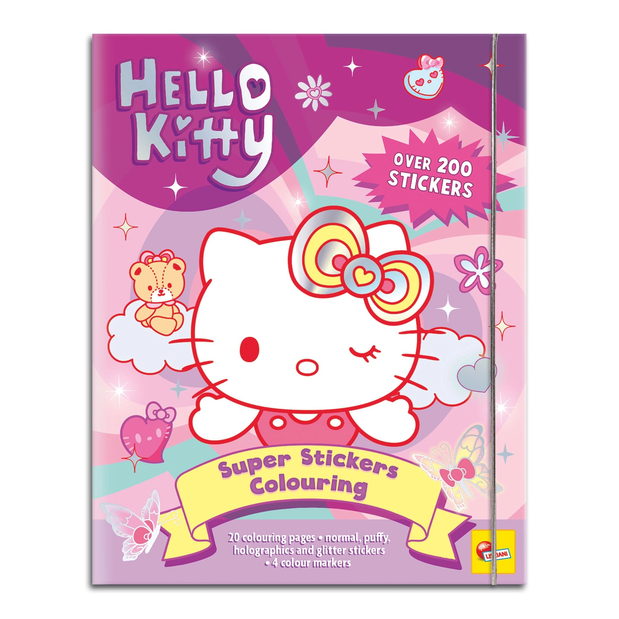 Hello Kitty - Super Stickers Colouring - 20 colouring pages, 4 sticker sheets, 4 felt tip pens | Box Set
