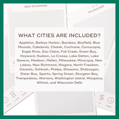 Wisconsin Adventure Bucket List - 50 Scratch-Off Cards