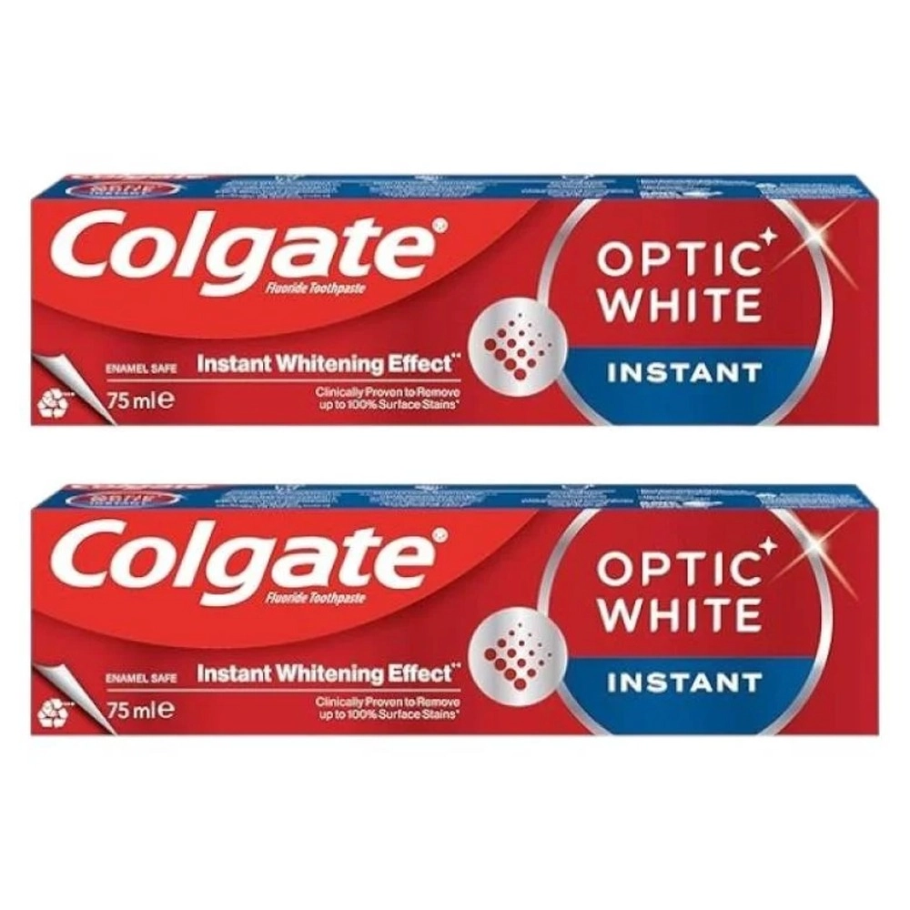 Colgate Optic Instant White Toothpaste 2 x 75ml