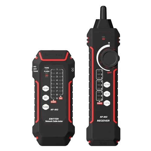 nmbhus NF-802 - RJ11, RJ45, Cat5, Cat6, LAN, Ethernet, Telephone Multifunction Cable Tester & Tracker