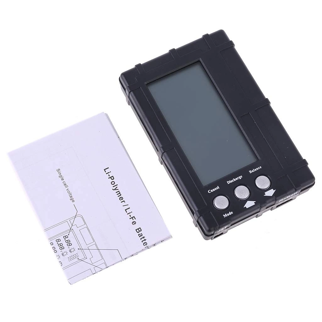 VECHII 3 in 1 RC 2s-6s LCD Li-Po Battery Balancer - 2~6 cell Black