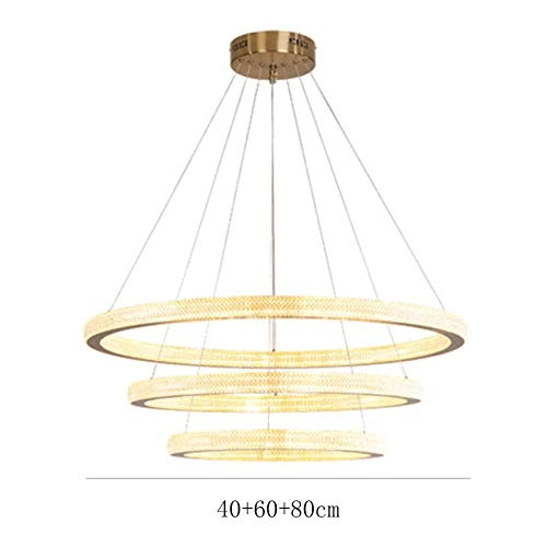 Creative Ring Chandelier - White tricolor light 91cm LED