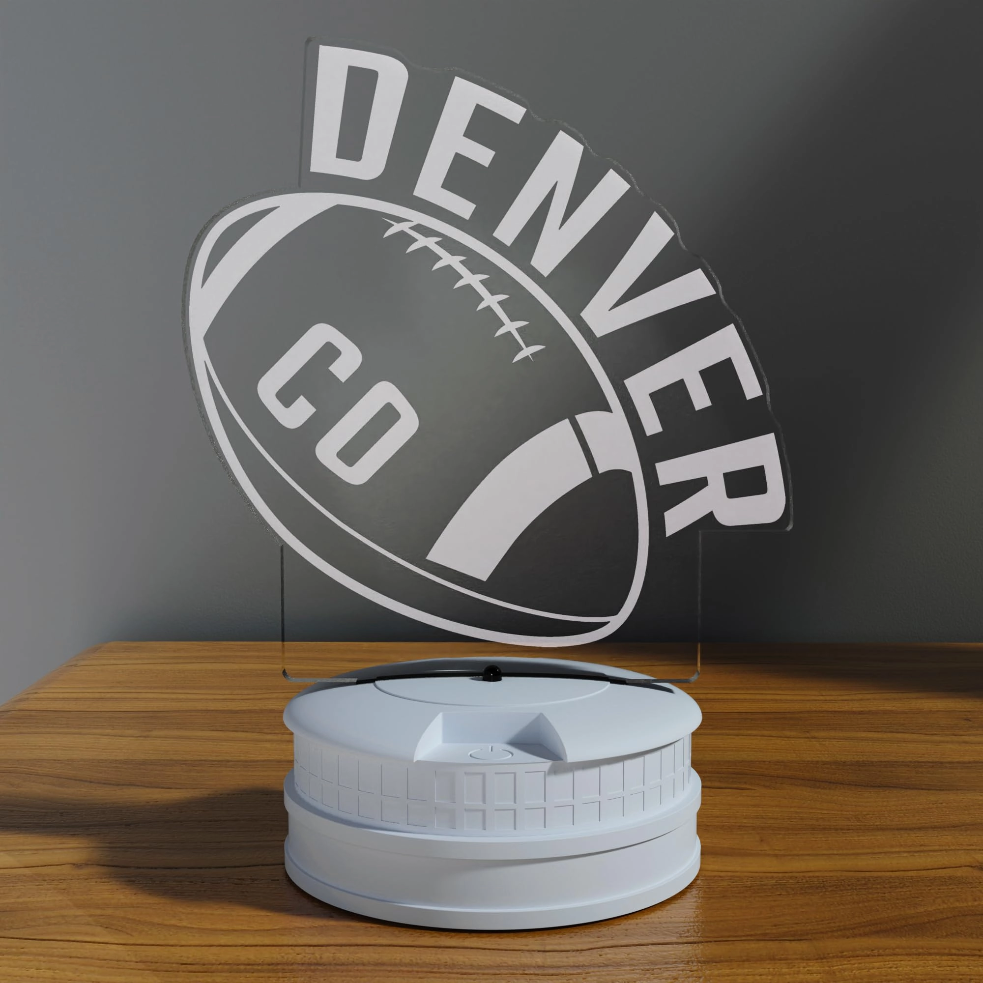 3D Football Denver Night Light - USB 16 Color