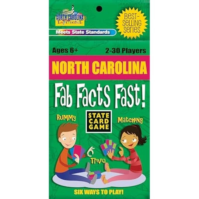 rayihni NORTH CAROLINA FAB FACTS FAST - Card Game