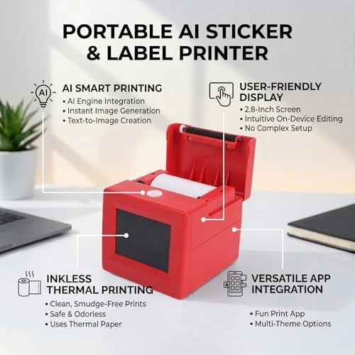 AI Voice Sticker Printer - Thermal 57*26mm