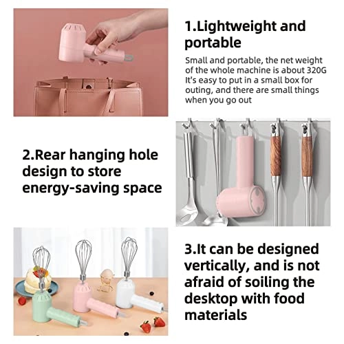 Mini Food Processors & Choppers - 3 In 1 USB Rechargeable Pink