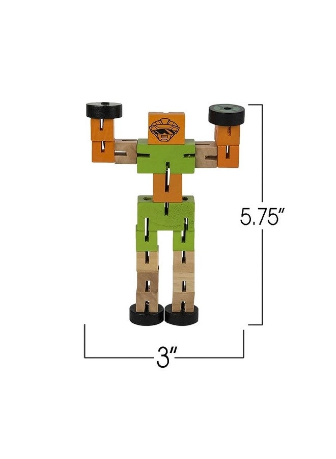 Wooden Toy Robots - 3 pieces