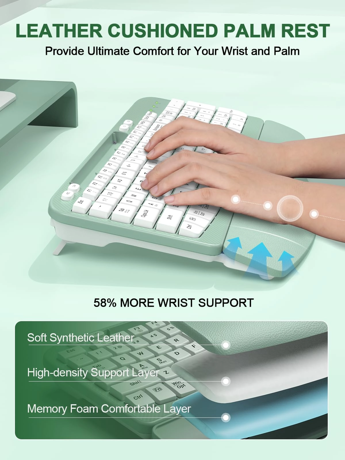 Ergonomic Wireless Keyboard - Wireless