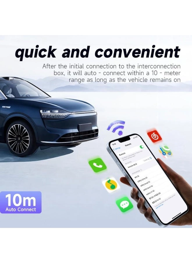Wireless Android Auto & Apple CarPlay Adapter - Wi-Fi 6 Bluetooth 5.2