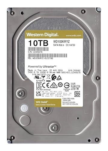 WD Gold 3.5" 7200rpm 512MB SATA 6Gb/s (WD103KRYZ-SPCCYB0) - 10TB