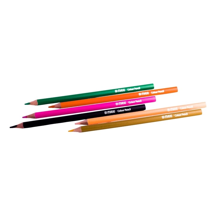 School Stationery Kit - Wax Crayons Colour Pencils Accessories