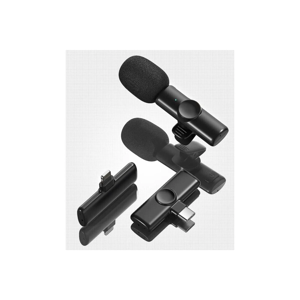 Tradeo Wireless Lavalier Microphone - USB Microphone Dual