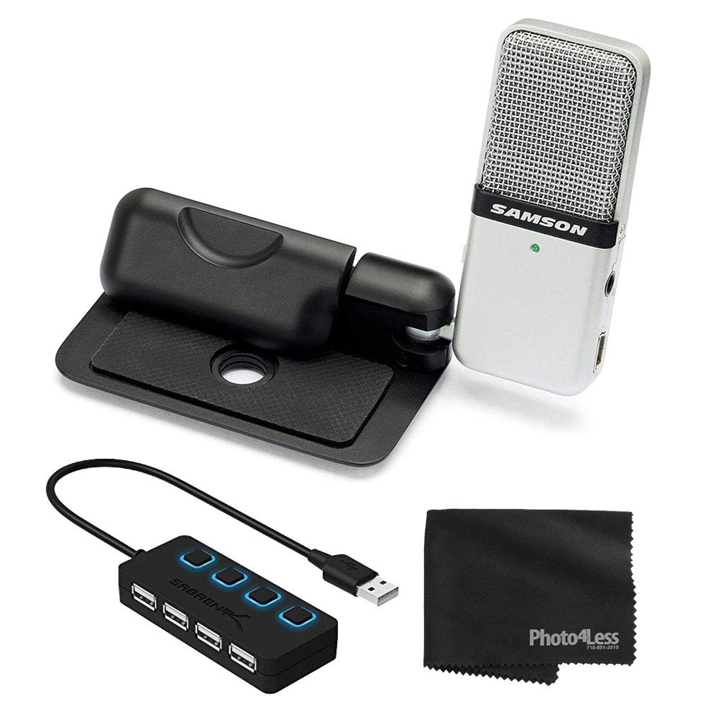Samson Go Mic USB Microphone + USB 2.0 Hub + Cleaning Cloth