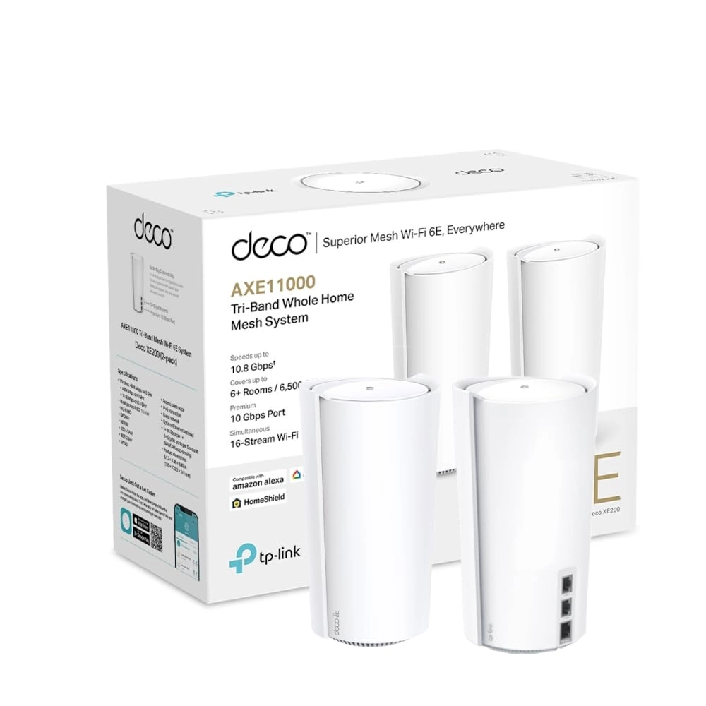 Deco XE200 - IEEE 802.11ax 6 GHz|IEEE 802.11ax/ac/n/a 5 GHz|IEEE 802.11ax/n/b/g 2.4 GHz 2 piece(s)