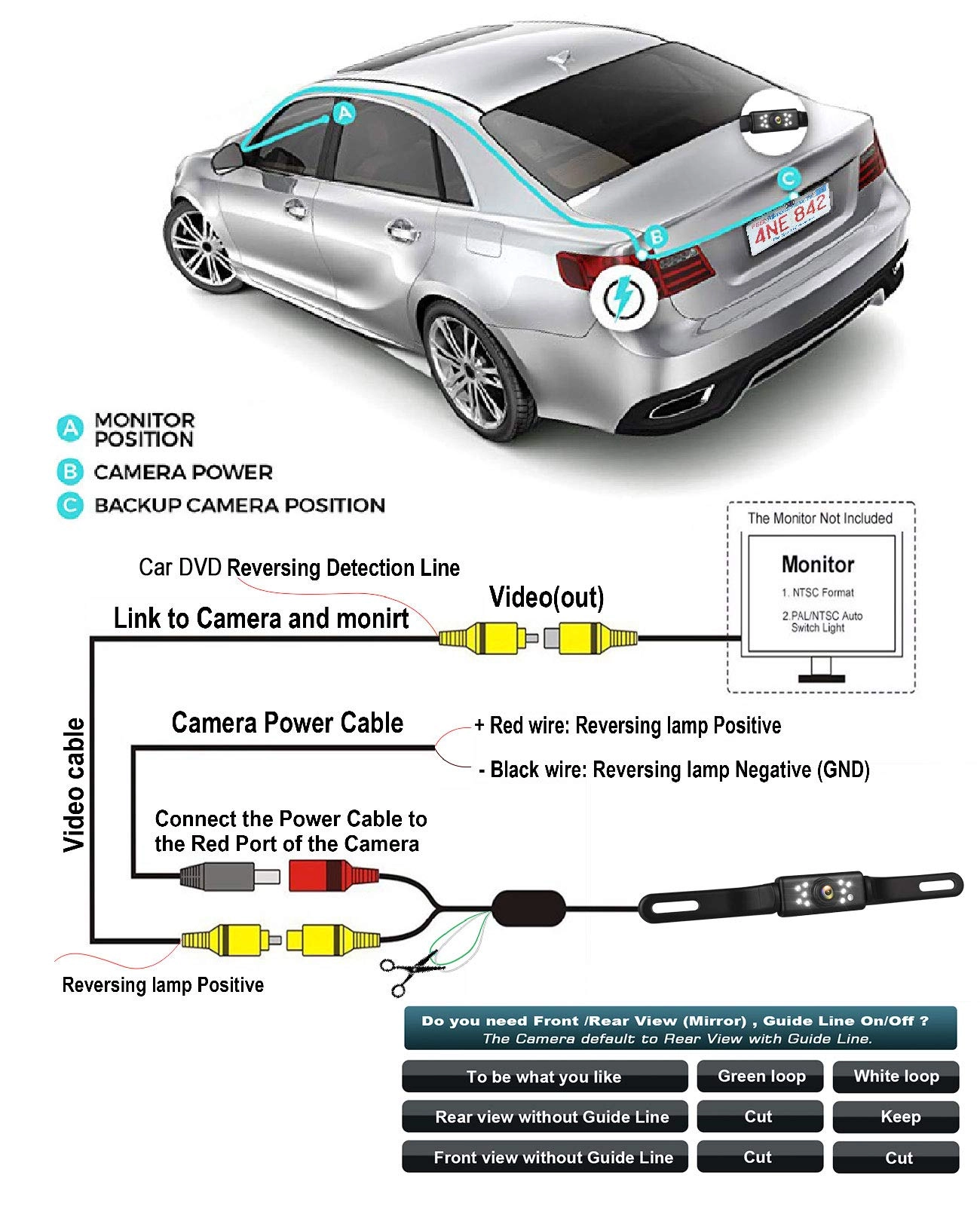 BC1080P06 - Night Vision 4Pin - RCA 1080P