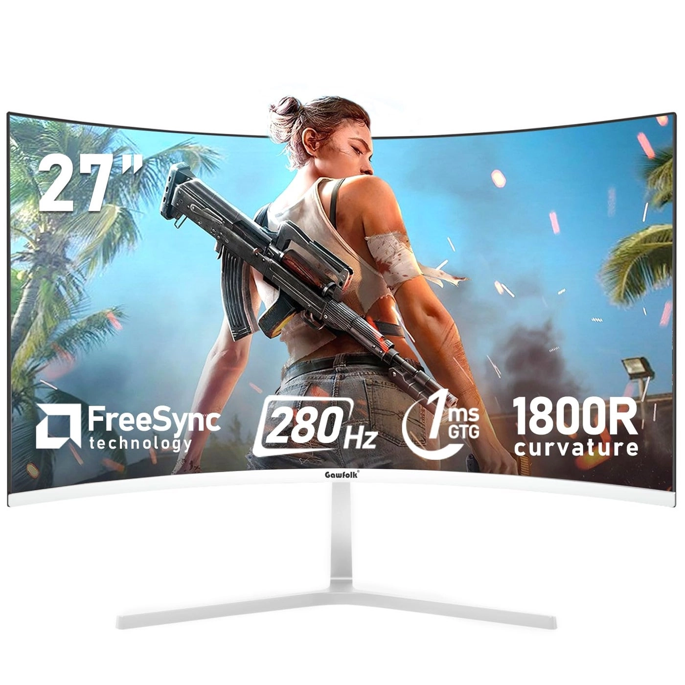 Gawfolk PC Computer Screen - 27 Inch FHD 1080p