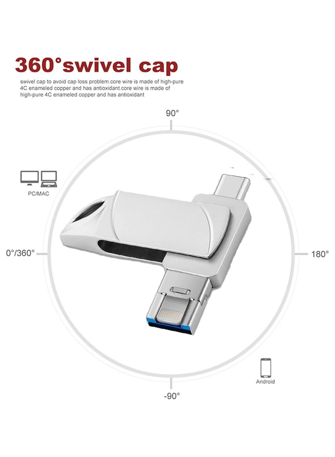 Flash Drive - Usb 3.0 Type-C iPhone Android 1TB