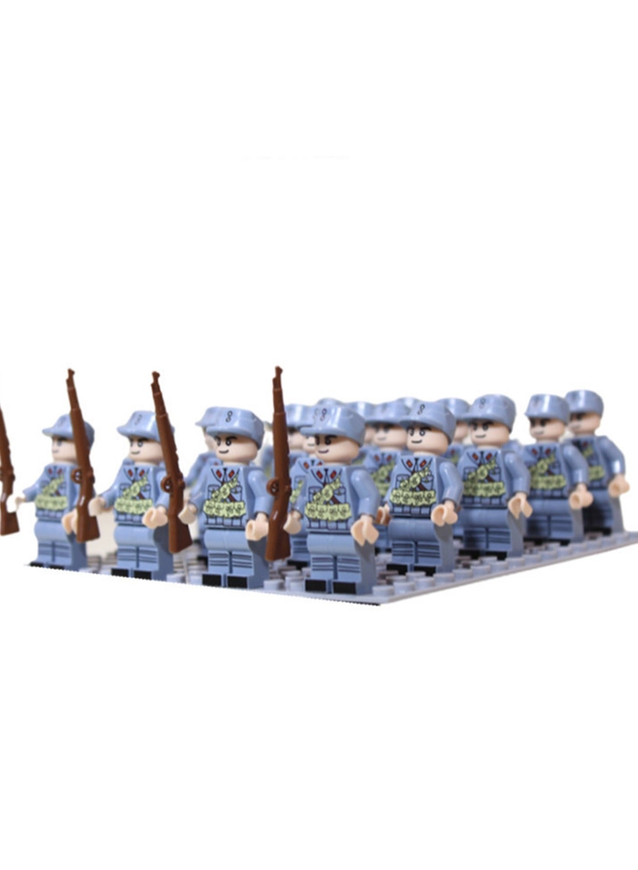 Army Block - Blue New Eighth Route Army Array 24 pcs