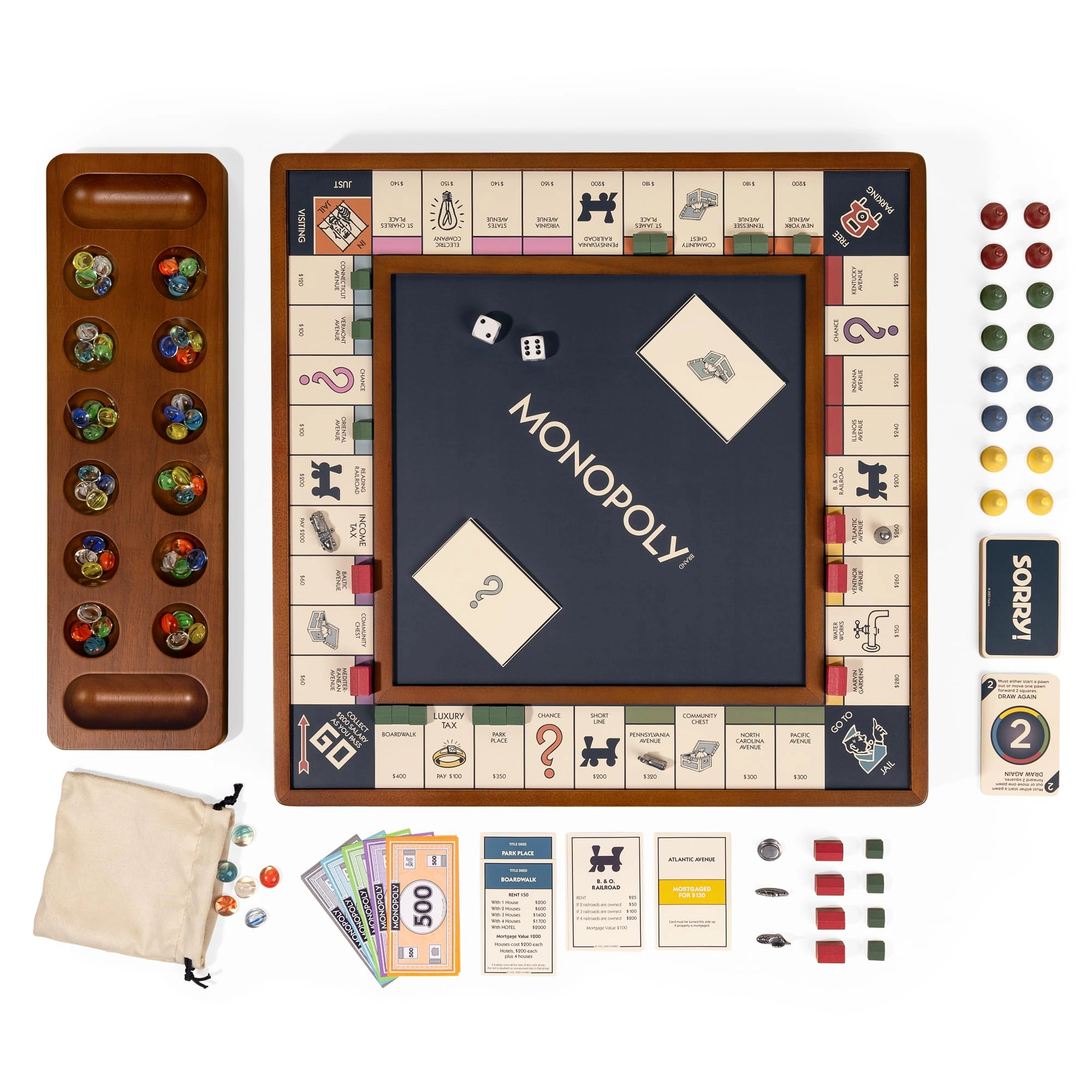 WS Game Company Monopoly + Sorry! + Mancala