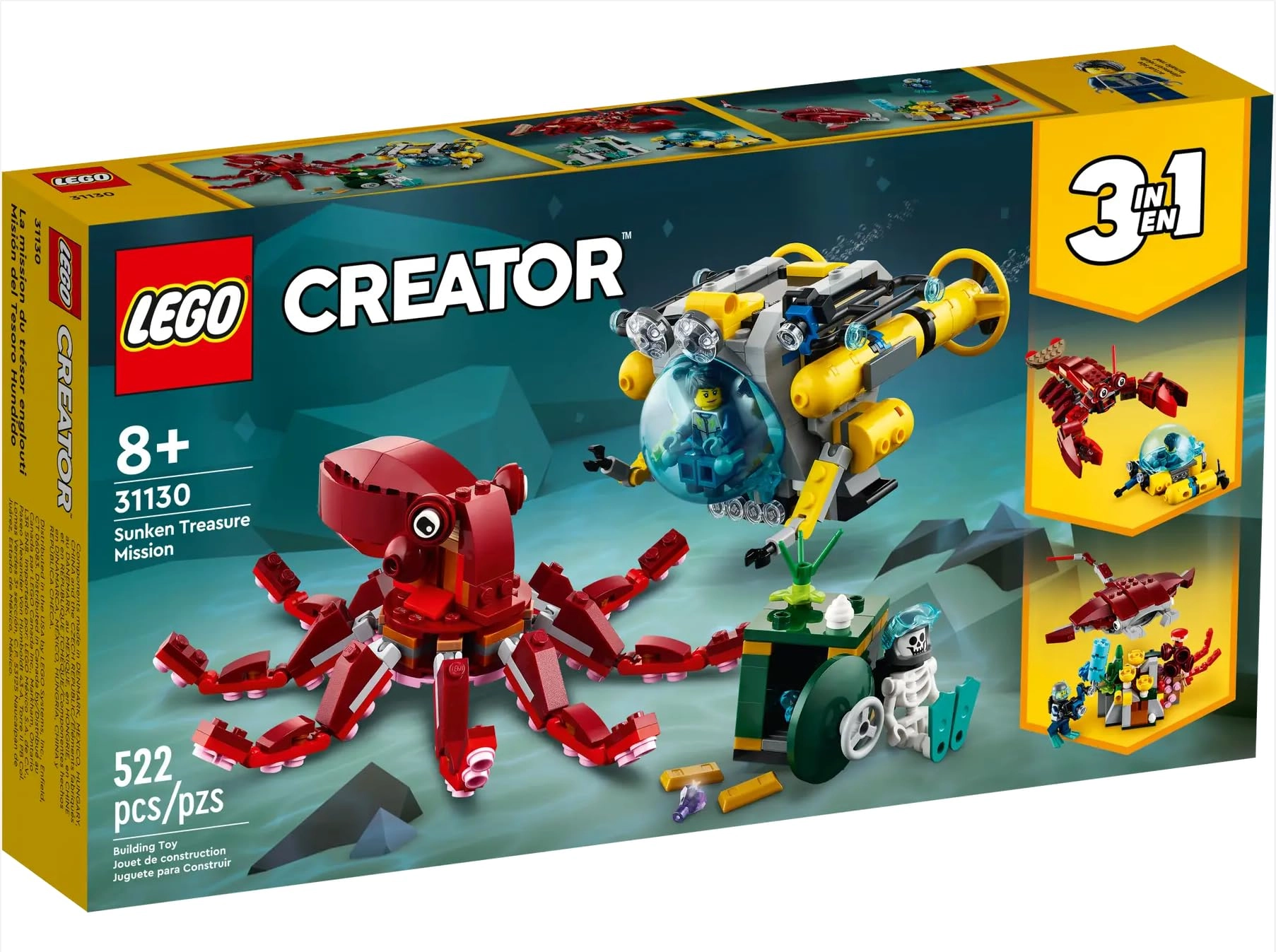 LEGO Creator 3in1 Sunken Treasure Mission (31130)