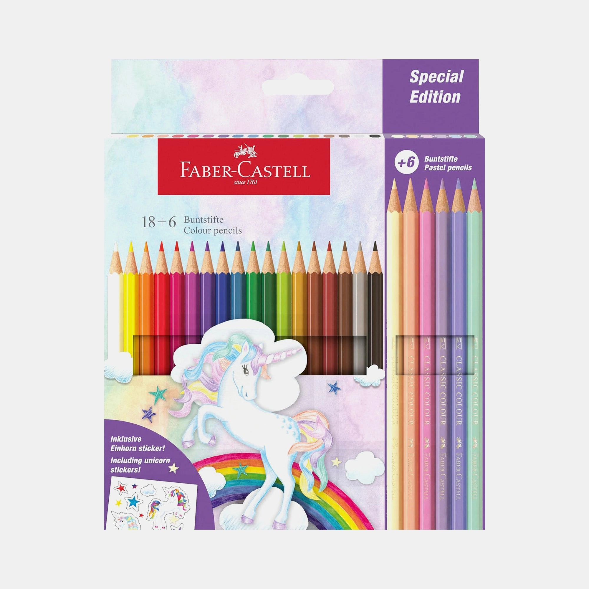 Faber-Castell Unicorn Colour Pencils - 18 Colours