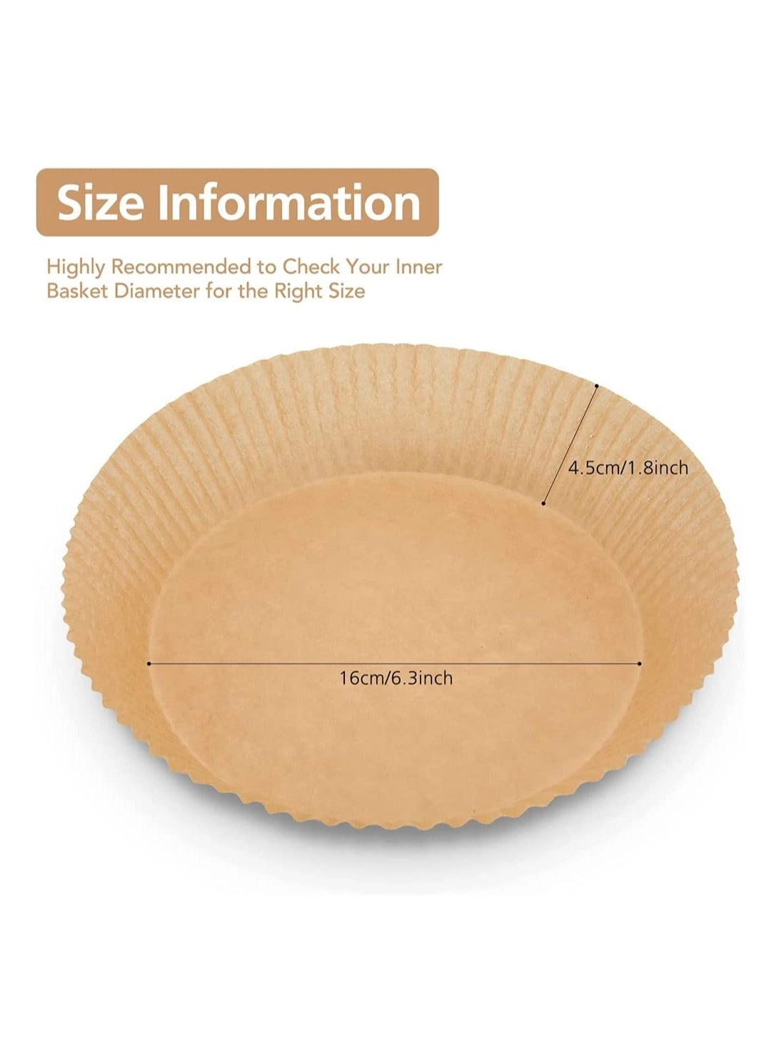 Air Fryer Disposable Paper Liner - Silicon paper 100 PCS