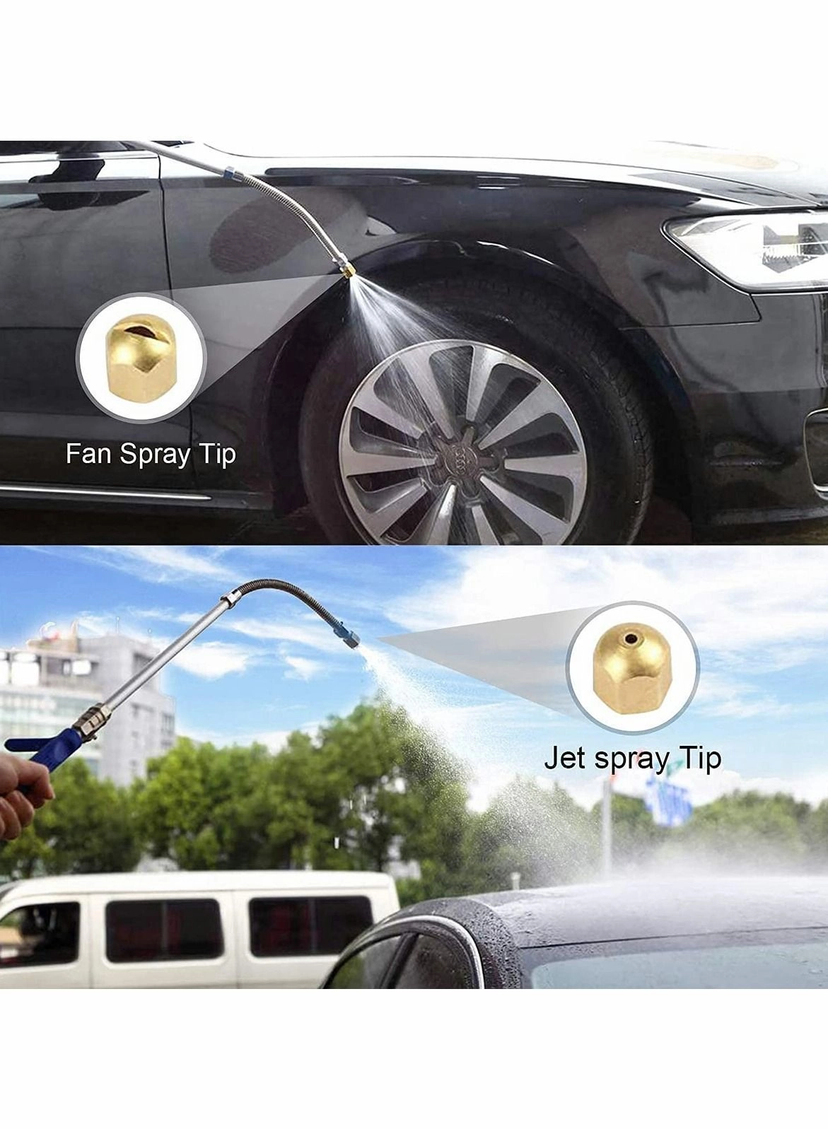 High Pressure Washer Kit - 18 Inch Wand 2 Hose Nozzles