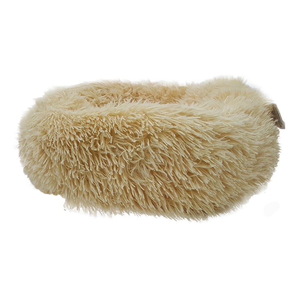 Velor Round Plush Dog Bed - 50 x 15cm