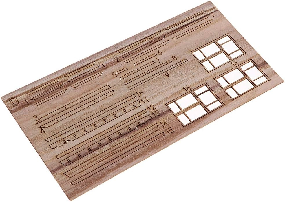 European House Ruin - 1:35 Wooden Unassembled