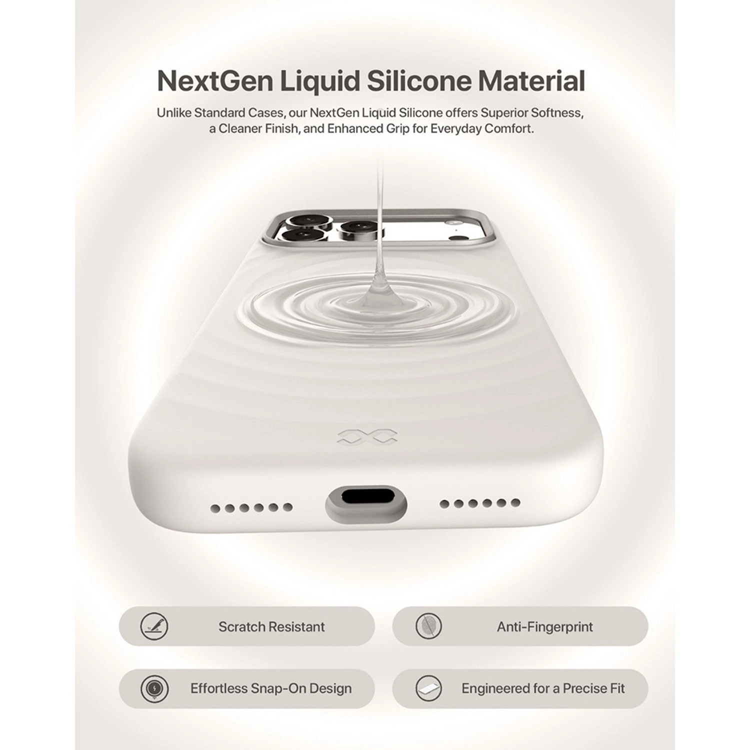 QUIVERX Ripple Case with Metallic Camera Frame for iPhone 17 Pro Max