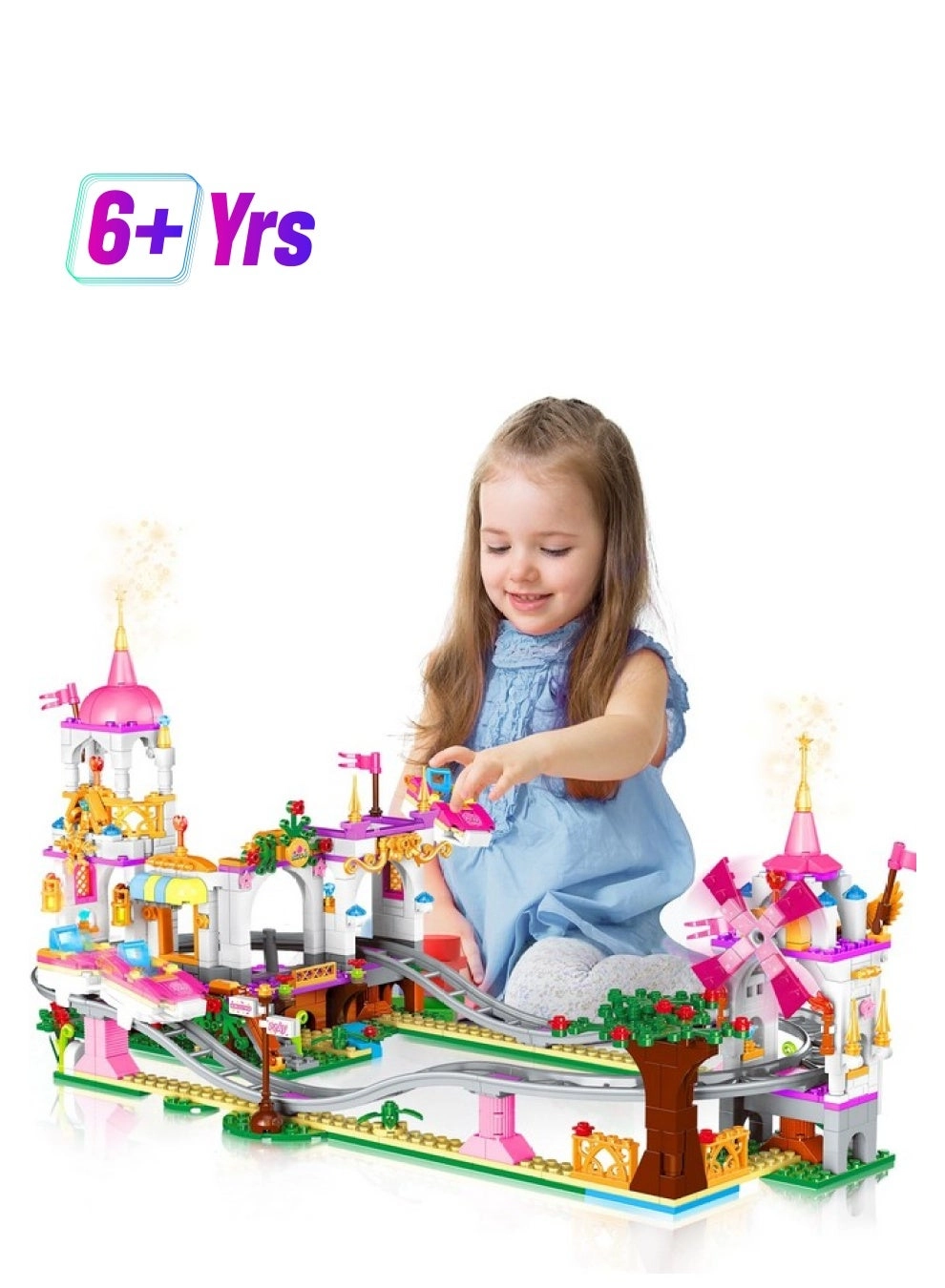 Hogokids Friend Roller Coaster Building Set - Princess 711 pcs
