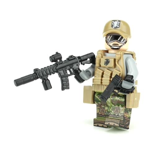 Marine Raider Special Forces Minifigure - 1.6 Inches Tall (#61-Raider)