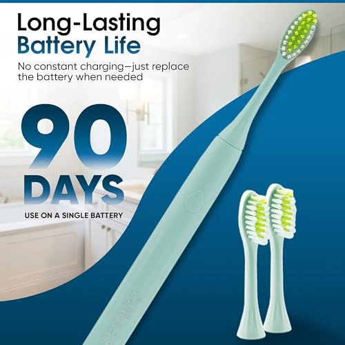 Electric Toothbrush - 37500 VPM Soft DuPont bristles 2-Min Timer