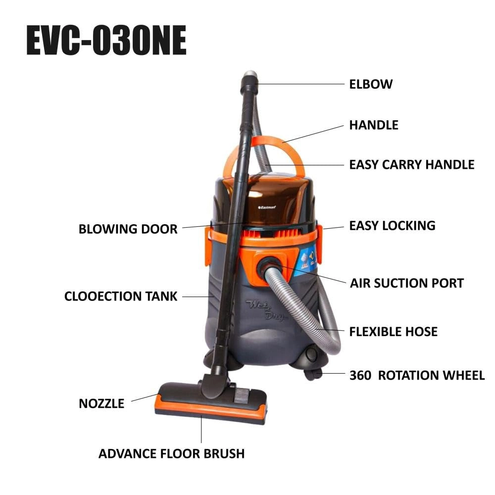 High Suction Wet and Dry Domestic Vacuum Cleaner and Blower (EVC030NE)