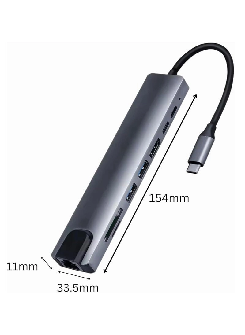 USB-C Multiport Hub Adapter - 4K HDMI Gigabit Ethernet