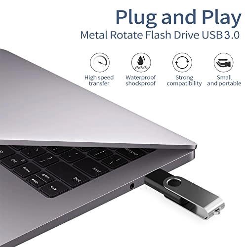 LED Indicator Swivel Thumb Drives - USB 3.0 16 GB