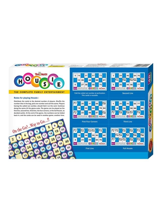 Housie Card Game - Multicolour