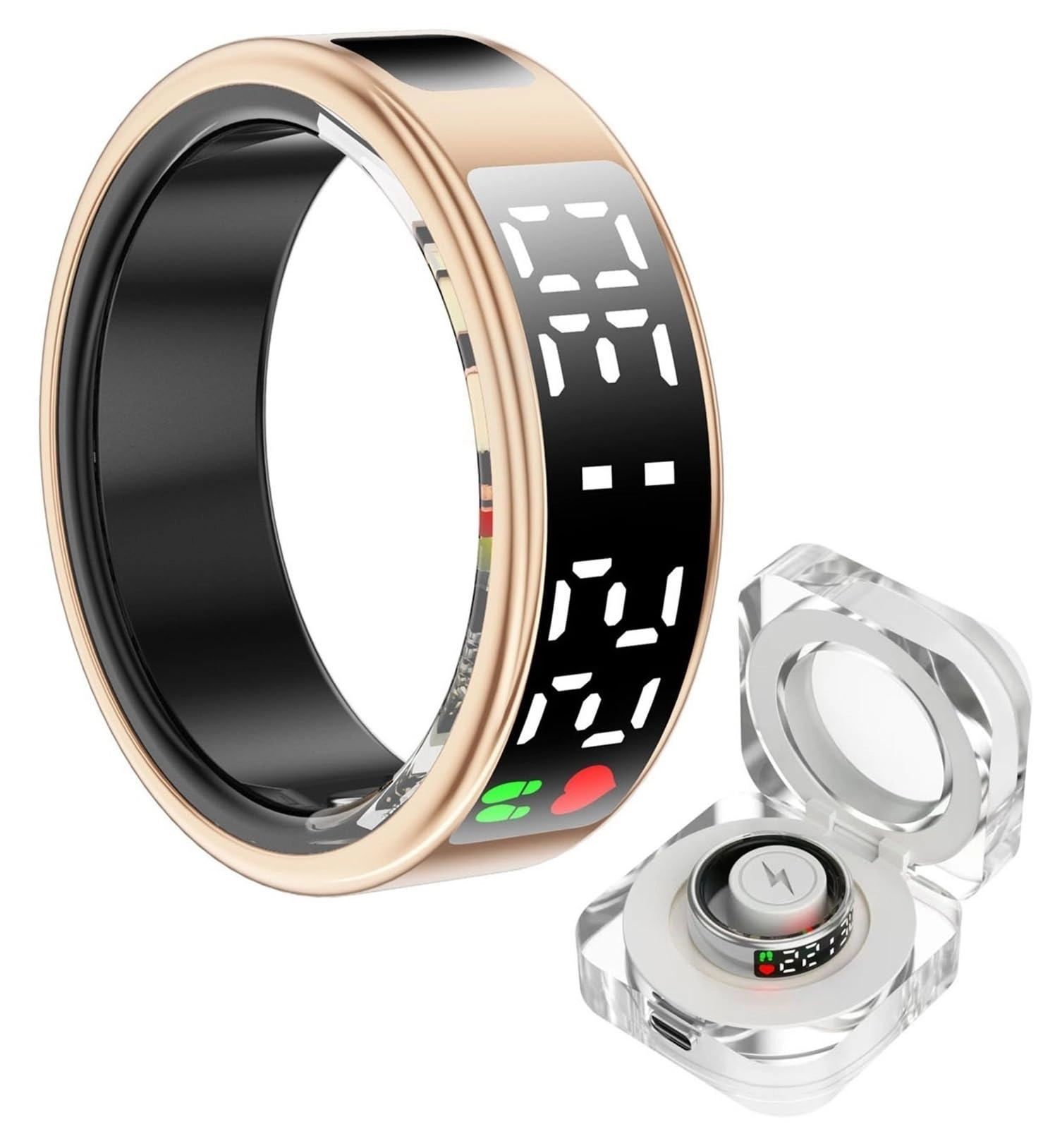 Smart Ring Health Tracker - LED Display IP68 Waterproof