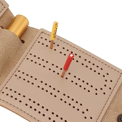 Travel Game Board - Lightweight Portable 4 Pegs PU Leather