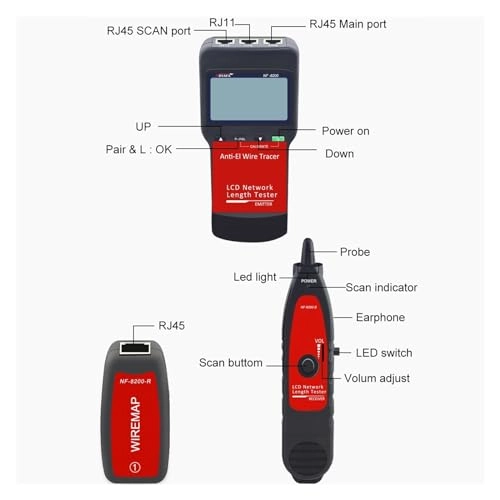 NF-820 - RJ45 RJ11 LAN Tester