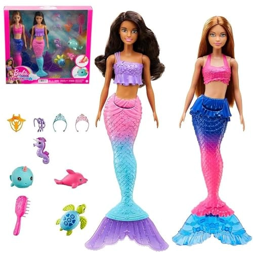 Barbie Dreamtopia Ocean Adventure - 2 x 12" Mermaid Dolls Ages 3+