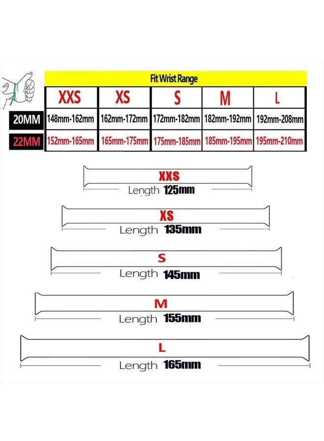 Nylon 20mm Watch Band for Samsung Galaxy Watch 5/5 Pro/4/4 Classic/3/Active (20mm)