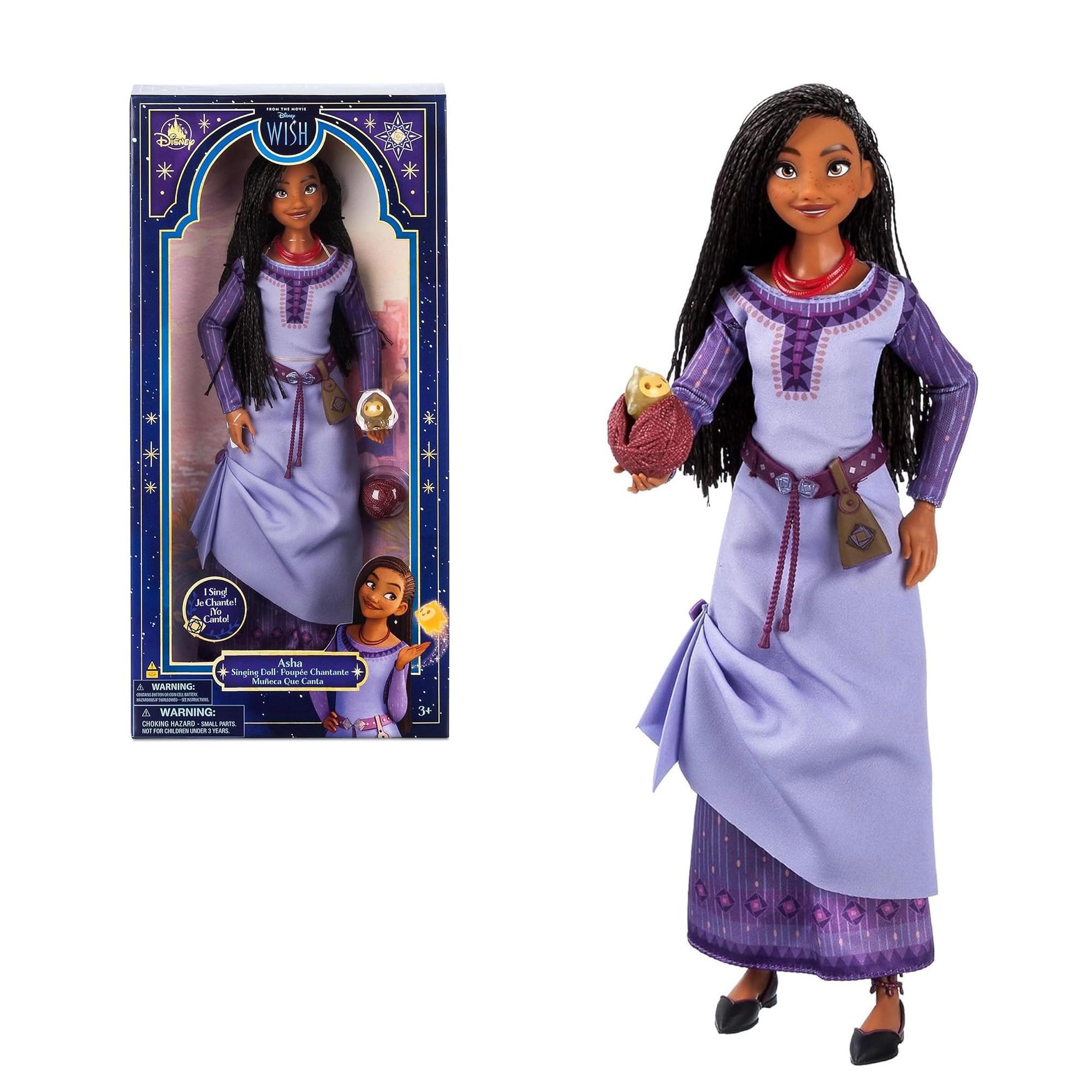 Disney Store Asha Musical Doll - 29 cm Purple