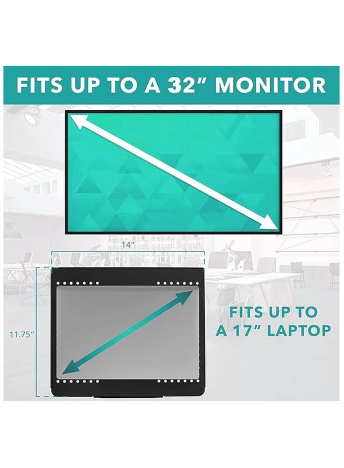 Dual Monitor Stand - 32 inch 75mm x 75mm 100mm x 100mm