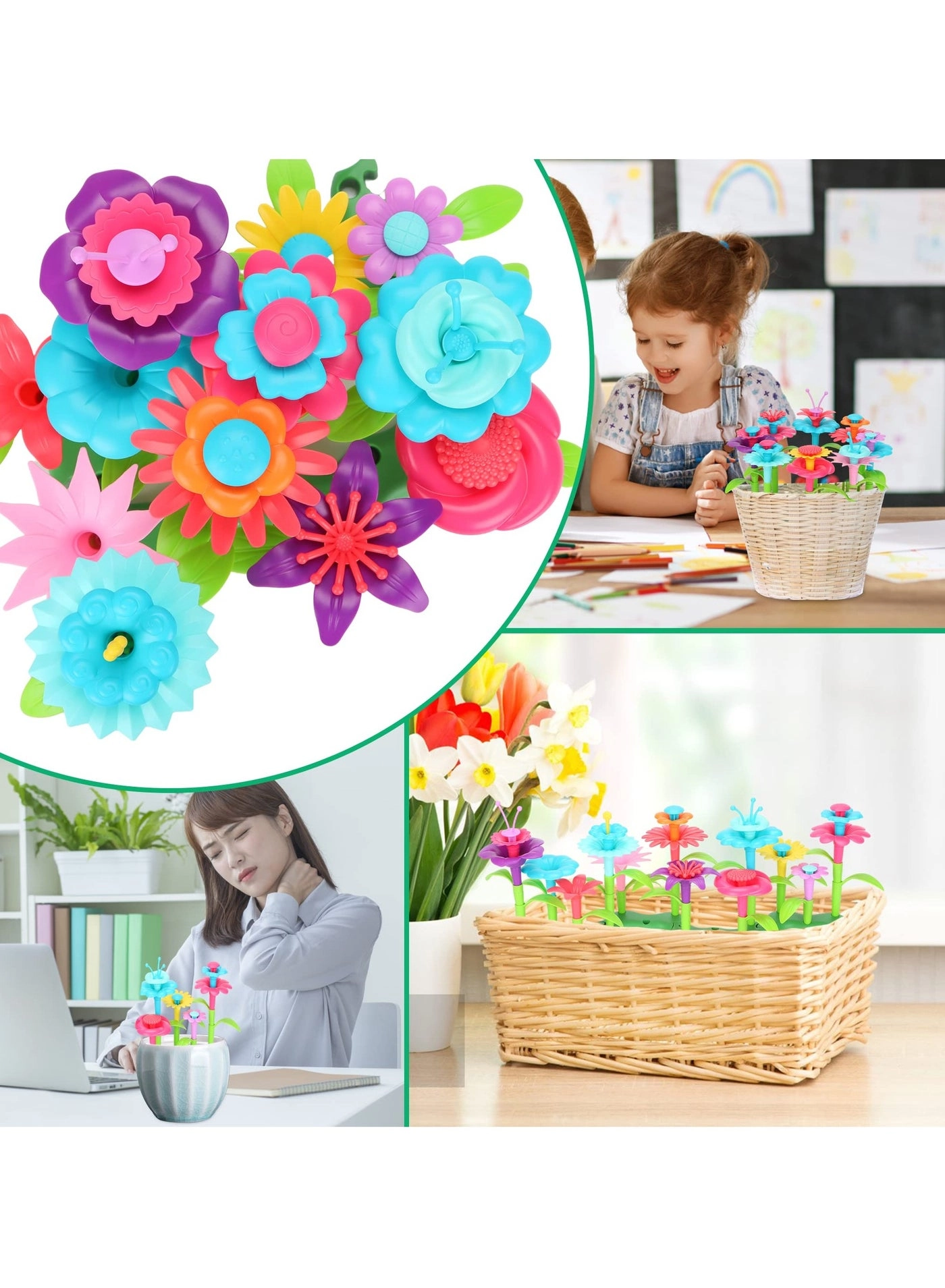 Flower Garden Building Set - STEM Gardening Pretend Play