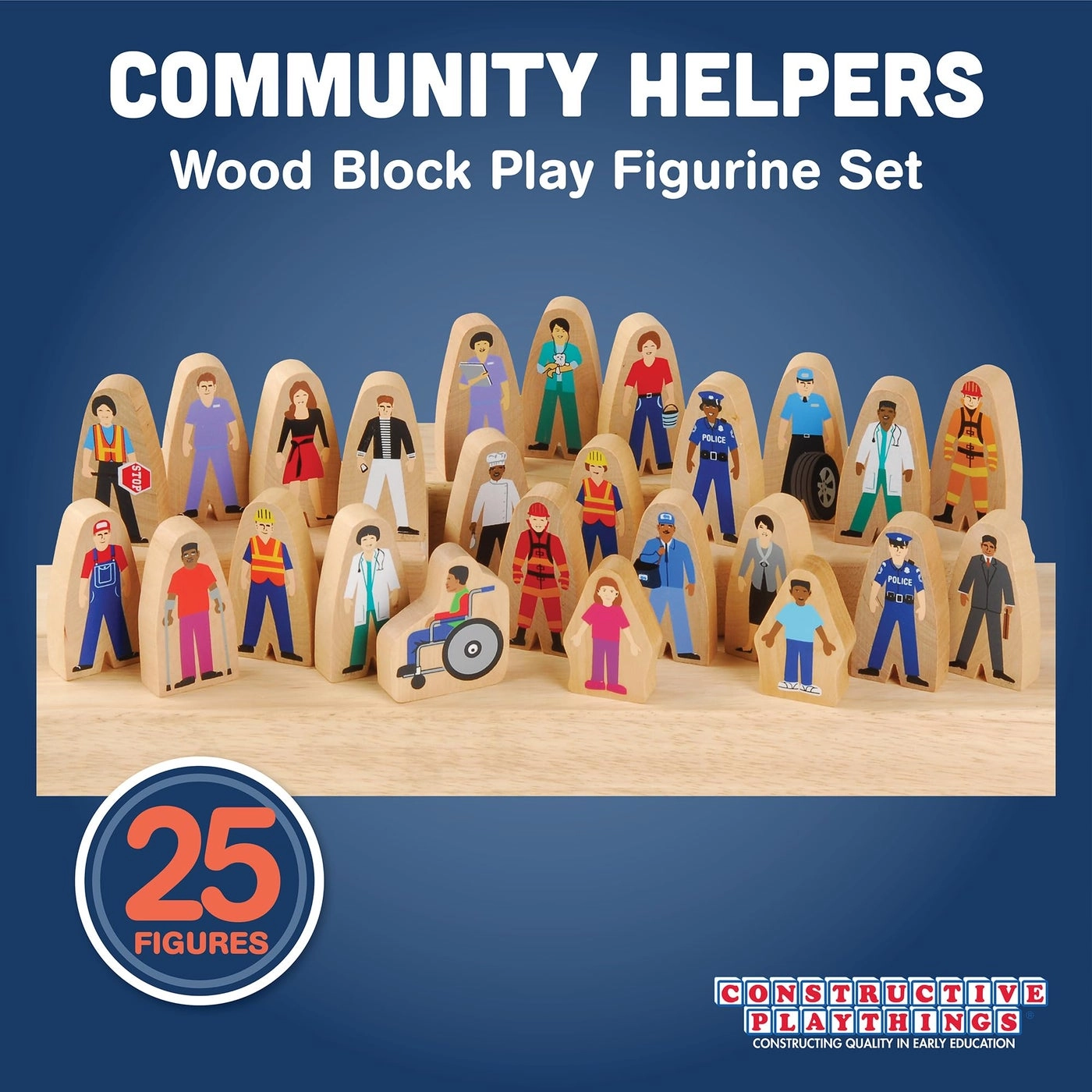 Wooden Community Helpers - 25-Piece